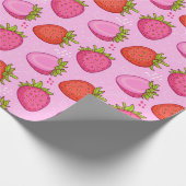 かわいいイチゴ ラッピングペーパー (角)