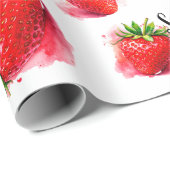 かわいいイチゴ ラッピングペーパー (ロールコーナー)