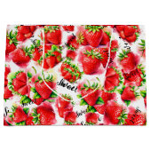 かわいいイチゴ ラージペーパーバッグ (正面)