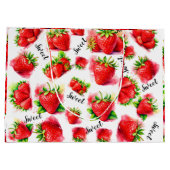 かわいいイチゴ ラージペーパーバッグ (裏面)