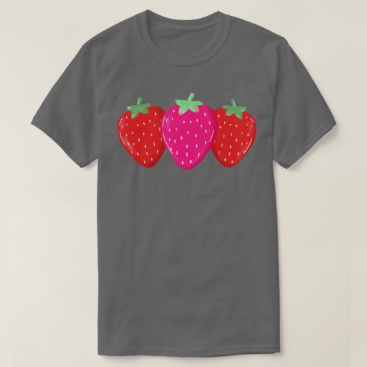 かわいいイチゴ Tシャツ (デザイン正面)