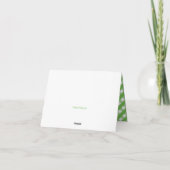 かわいいイチョウパーソナライズされたム折り札 サンキューカード (裏面)