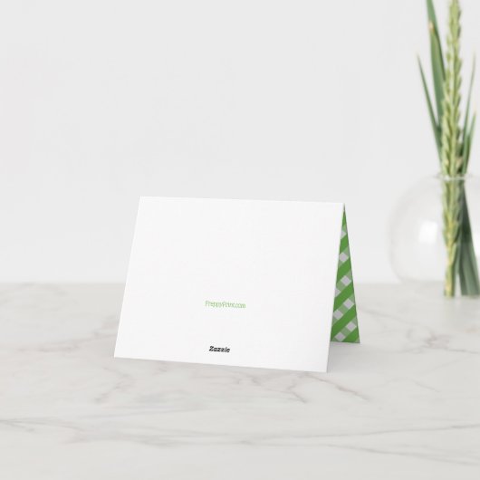 かわいいイチョウパーソナライズされたム折り札 サンキューカード (裏面)