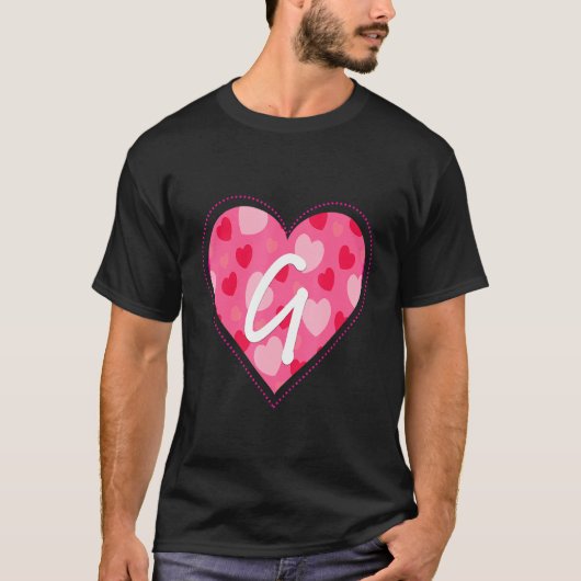 かわいいイニシャルモノグラム文字G彼のパターンWome Tシャツ (正面)