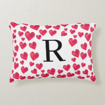 かわいいイニシャル 赤いハート カスタムイニシャル