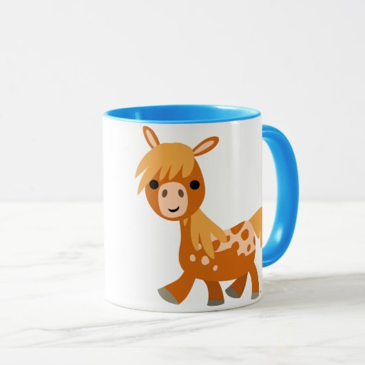 かわいいイラストのアパルーザポニー マグカップ (正面右)