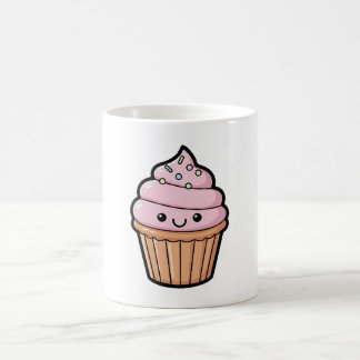 かわいいイラストのスマイルカップケーキ コーヒーマグカップ