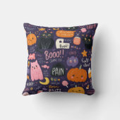 かわいいイラストのハロウィンピロー クッション (裏面)