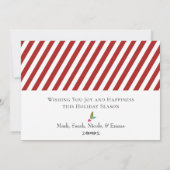 かわいいイラストの北極村マップ ホリデー シーズンカード (裏面)