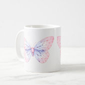 かわいいイラストの蝶 コーヒーマグカップ (正面左)