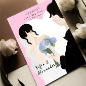 かわいいイラストレーションとQRコードRSVP 結婚's 招待状