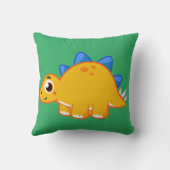 かわいいイラストレーションのステゴサウルス。 クッション (裏面)
