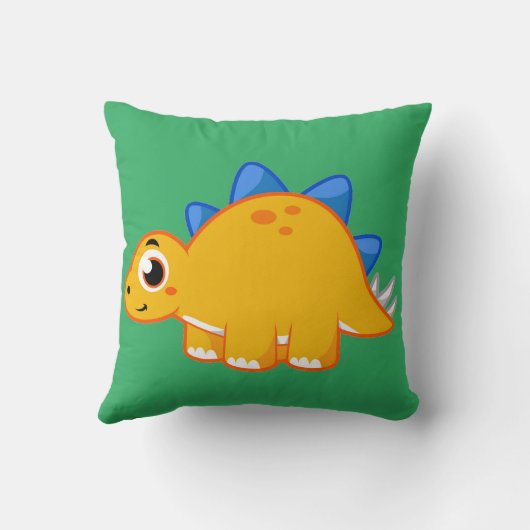 かわいいイラストレーションのステゴサウルス。 クッション (裏面)