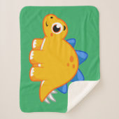 かわいいイラストレーションのステゴサウルス。 シェルパブランケット (正面)