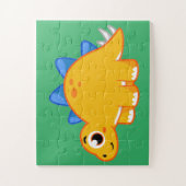 かわいいイラストレーションのステゴサウルス。 ジグソーパズル (縦)