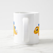 かわいいイラストレーションのステゴサウルス。 ジャンボコーヒーマグカップ (裏面)