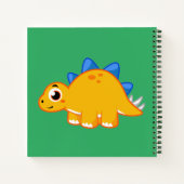 かわいいイラストレーションのステゴサウルス。 ノートブック (裏面)