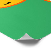 かわいいイラストレーションのステゴサウルス。 ポスター (角)