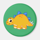 かわいいイラストレーションのステゴサウルス。 マグネット (正面)