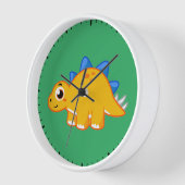 かわいいイラストレーションのステゴサウルス。 壁時計 (傾斜)