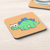 かわいいイラストレーションのステゴサウルス。2 コースター (左側)