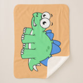 かわいいイラストレーションのステゴサウルス。2 シェルパブランケット (正面)