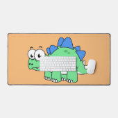 かわいいイラストレーションのステゴサウルス。2 デスクマット (キーボード&マウス)