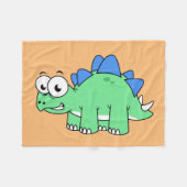 かわいいイラストレーションのステゴサウルス。2 フリースブランケット (正面(横))