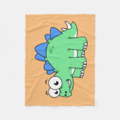 かわいいイラストレーションのステゴサウルス。2 フリースブランケット (正面)
