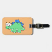 かわいいイラストレーションのステゴサウルス。2 ラゲッジタグ (正面横)