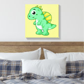 かわいいイラストレーションのスピノサウルス。 キャンバスプリント (インサイチュ (寝室))