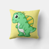 かわいいイラストレーションのスピノサウルス。 クッション (裏面)