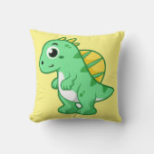 かわいいイラストレーションのスピノサウルス。 クッション (正面)