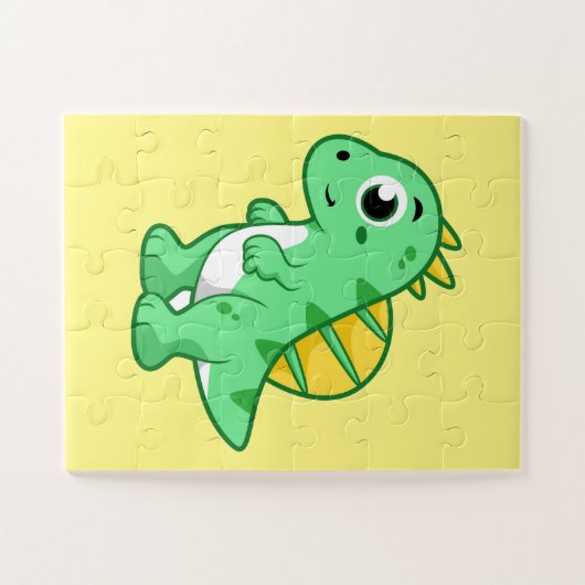 かわいいイラストレーションのスピノサウルス。 ジグソーパズル (横)