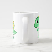 かわいいイラストレーションのスピノサウルス。 ジャンボコーヒーマグカップ (裏面)