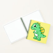 かわいいイラストレーションのスピノサウルス。 ノートブック (内部)