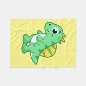 かわいいイラストレーションのスピノサウルス。 フリースブランケット (正面(横))