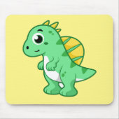 かわいいイラストレーションのスピノサウルス。 マウスパッド (正面)