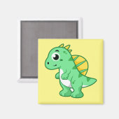 かわいいイラストレーションのスピノサウルス。 マグネット (正面/裏面)