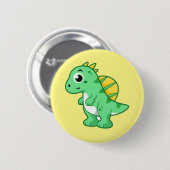 かわいいイラストレーションのスピノサウルス。 缶バッジ (正面&裏面)