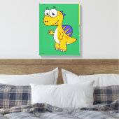 かわいいイラストレーションのスピノサウルス。2 キャンバスプリント (インサイチュ (寝室))