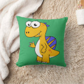 かわいいイラストレーションのスピノサウルス。2 クッション (ブランケット)