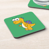 かわいいイラストレーションのスピノサウルス。2 コースター (左側)