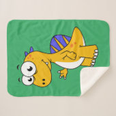 かわいいイラストレーションのスピノサウルス。2 シェルパブランケット (正面(横))