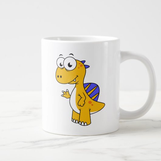 かわいいイラストレーションのスピノサウルス。2 ジャンボコーヒーマグカップ (右)