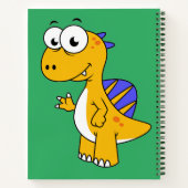 かわいいイラストレーションのスピノサウルス。2 ノートブック (裏面)
