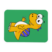 かわいいイラストレーションのスピノサウルス。2 マグネット (横)