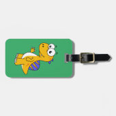 かわいいイラストレーションのスピノサウルス。2 ラゲッジタグ (正面横)