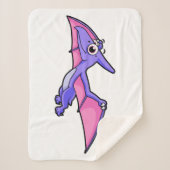 かわいいイラストレーションのパテ飛んでいるロダク。 シェルパブランケット (正面)