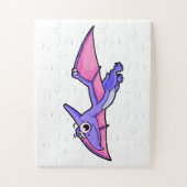 かわいいイラストレーションのパテ飛んでいるロダク。 ジグソーパズル (縦)